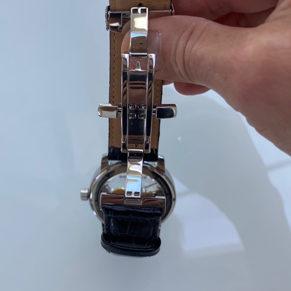 Stuhrling Men's Exposed Bridge Mechanical Skeleton Dial Blue Watch - Picture 5 of 5